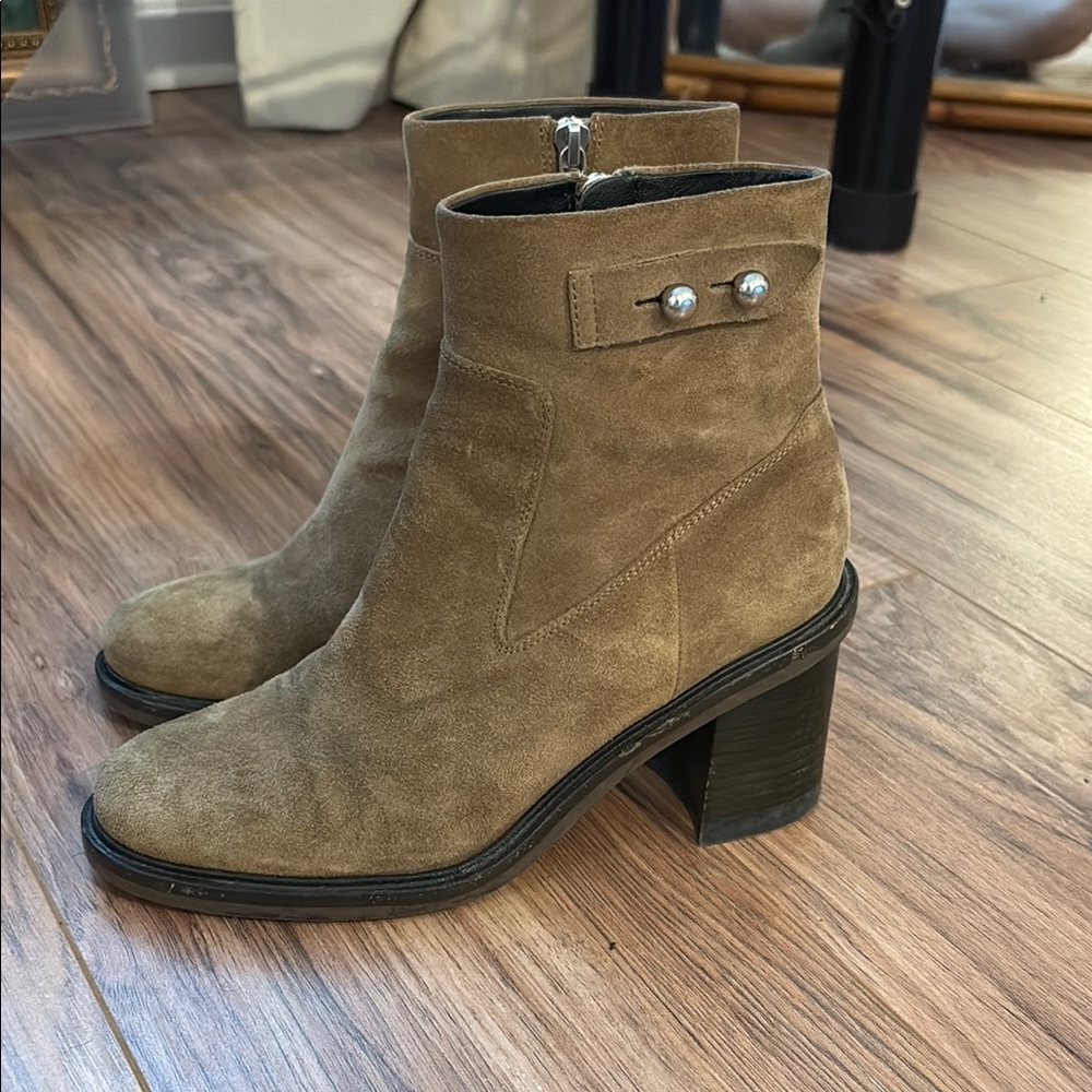 Rag and Bone Tan Suede Ankle Boots